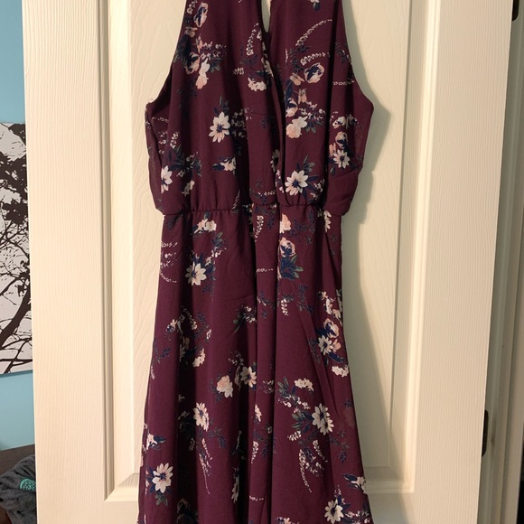 deep purple sundress with flowers - Picture 2 of 6